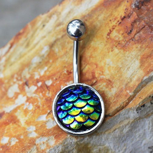 Mermaid Rainbow Scales Navel Ring-0